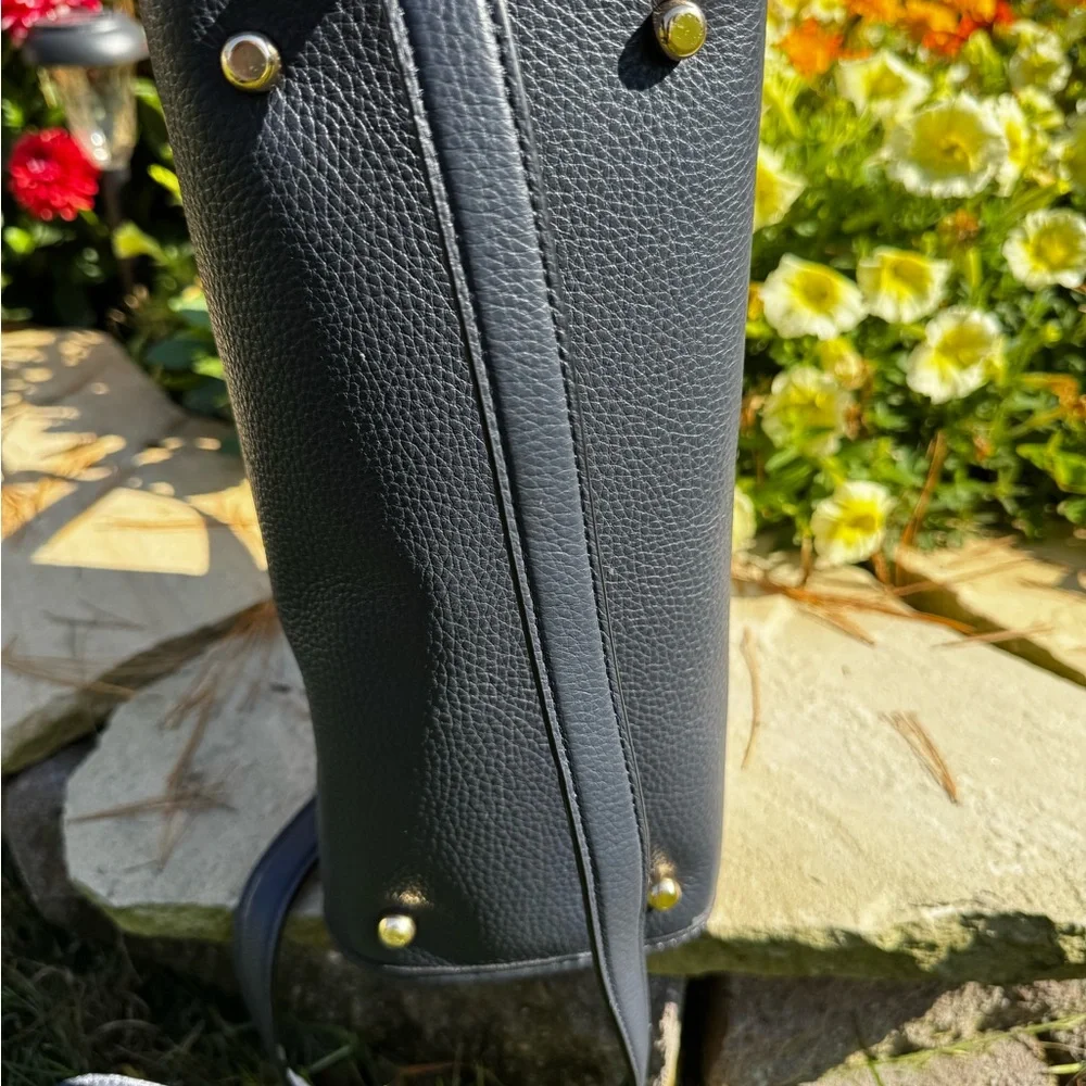 Coach Navy and White Dempsey Plaid Bag - Picture 4 of 6